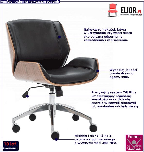 фото Офісне крісло Elior Teslo 2X Black