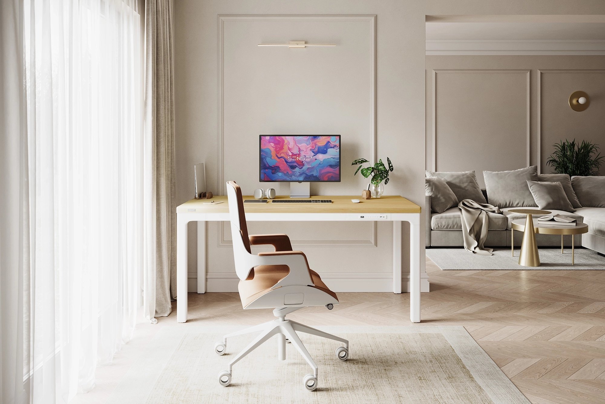 фото Геймерський ігровий стіл Sense7 Manma White