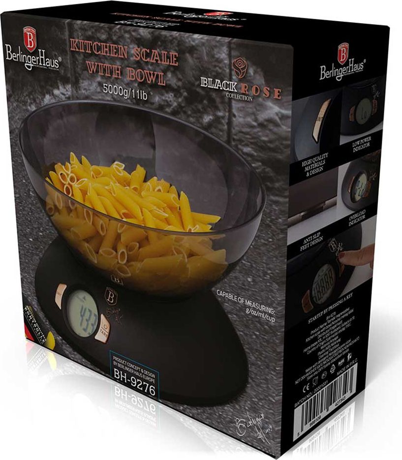 фото Ваги кухонні електронні Berlinger Haus BH-9276 Black