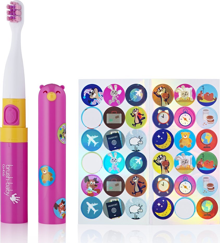 фото Електрична зубна щітка Brush-Baby Go-KIDZ Electric Travel Pink