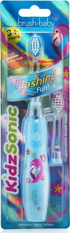 фото Електрична зубна щітка Brush-Baby Kidzsonic Flamingo Blue