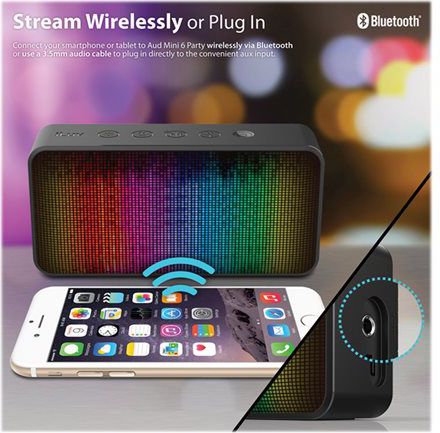 фото Портативна колонка iLuv Aud Mini 6 Party Black (AM6PARTYBK)