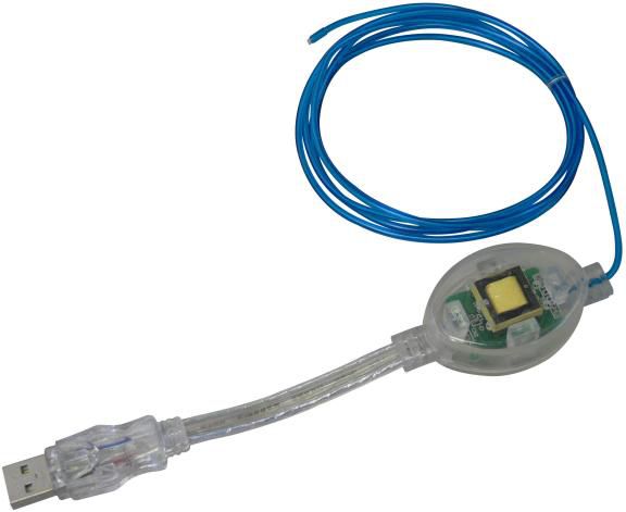 Akasa USB-A Świecący Przewód 1.5m (AK-15-NSBLUSB)