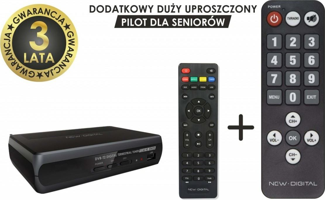 фото TV-тюнер зовнішній New Digital T2 265 HD Senior