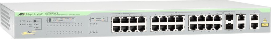 фото Комутатор керований 2 рівня Allied Telesis AT-FS750/28PS