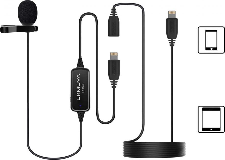 фото Мікрофон петличний/ для смартфона Ckmova LCM6L
