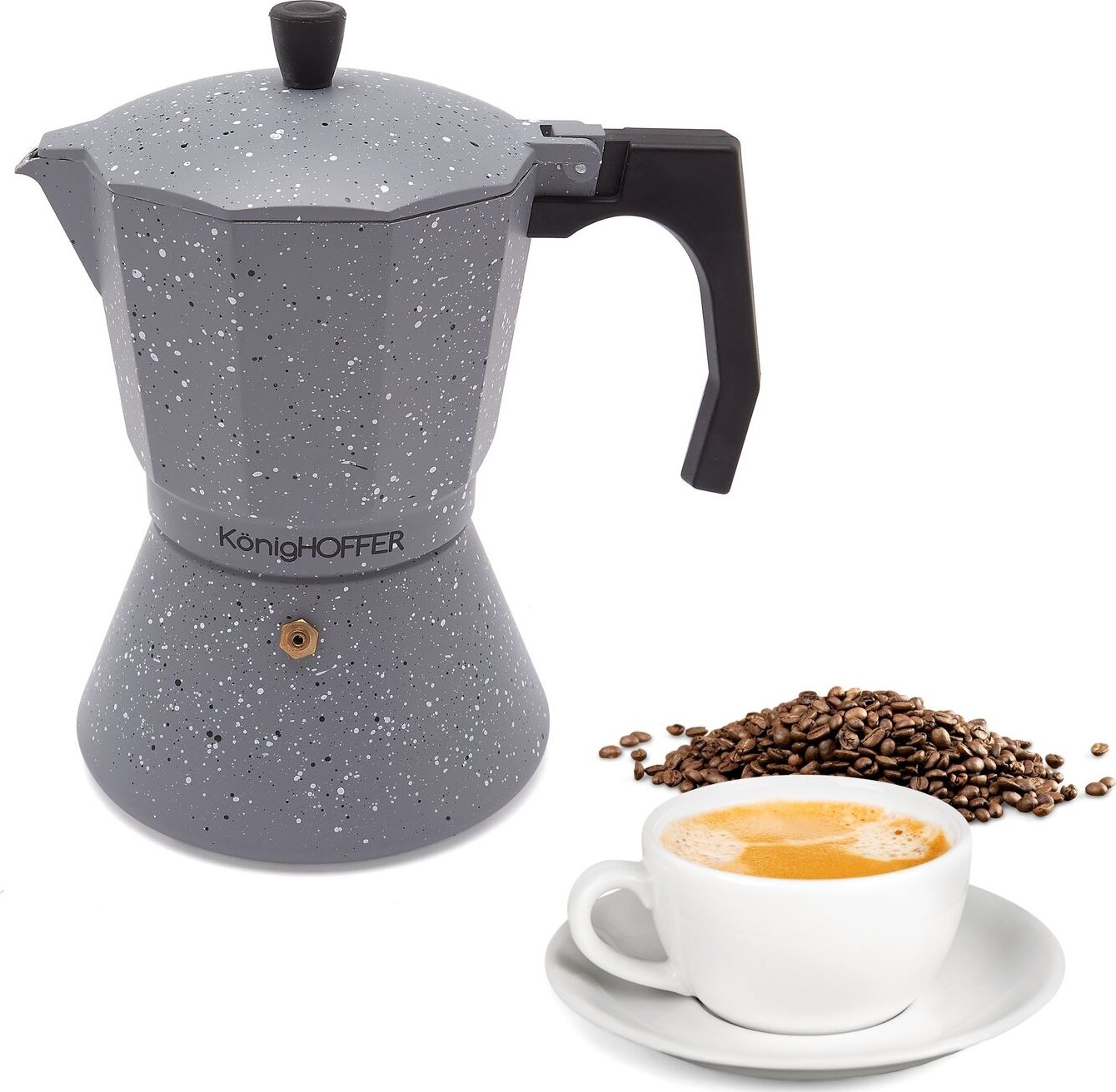 фото Кавоварка гейзерна Konighoffer 9tz Grey Stone Marble