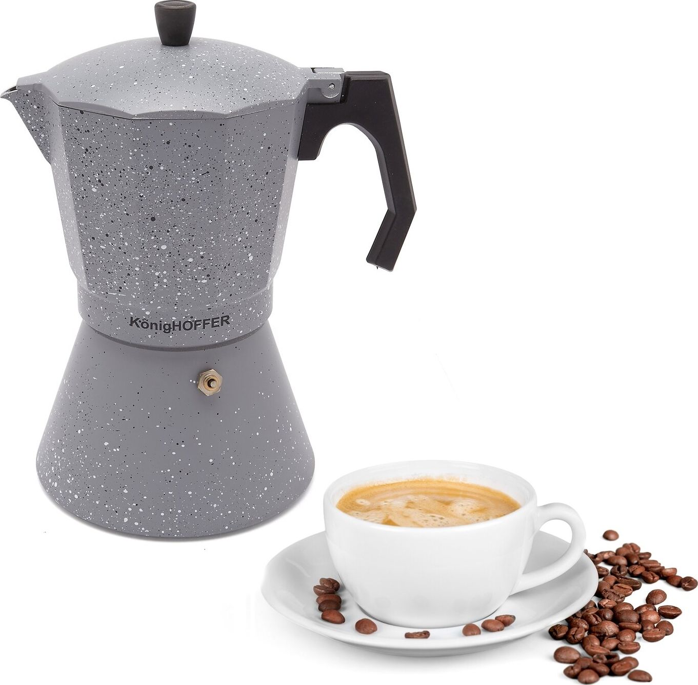 фото Кавоварка гейзерна Konighoffer 12tz Grey Stone Marble