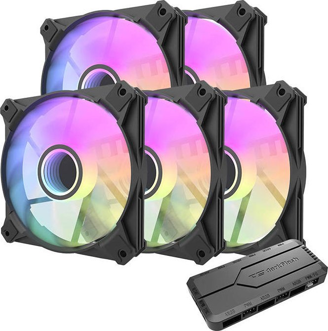 фото Вентилятор Darkflash Infinity 8 PWM ARGB Black 5-pack
