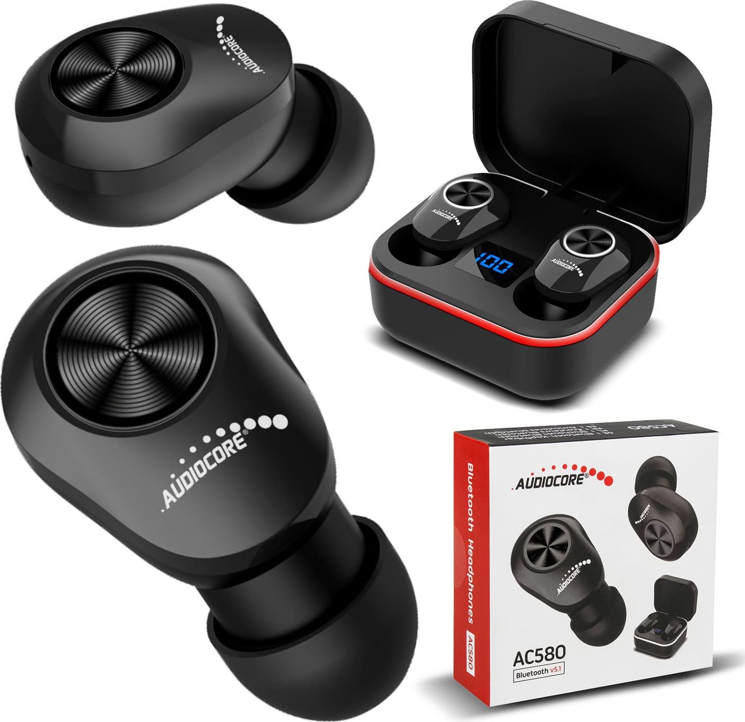 фото Навушники TWS Audiocore AC580 Black