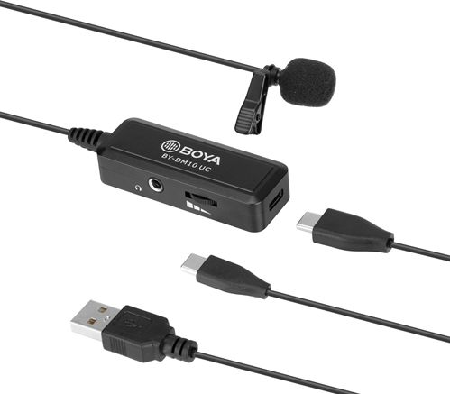 фото Мікрофон петличний для смартфонів та ПК Boya BY-DM10UC