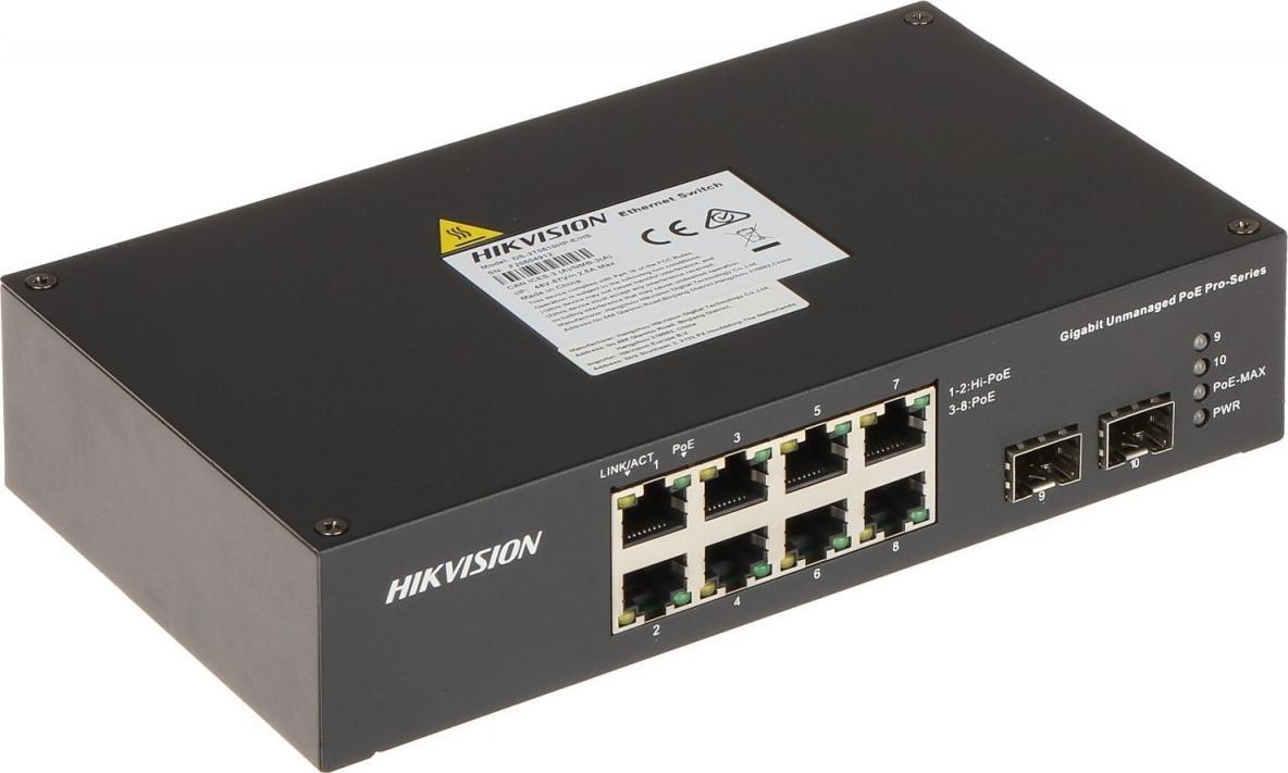 фото Комутатор некерований Hikvision DS-3T0510HP-E/HS