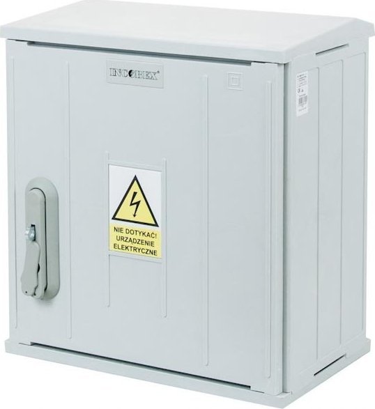 Incobex Obudowa termoutwardzalna IP44 (daszek płaski,zamek na wkładke i kłódkę,cięgna z PCV,zawiasy z PCV) STN 40x42 IOB-31110-01-007 1