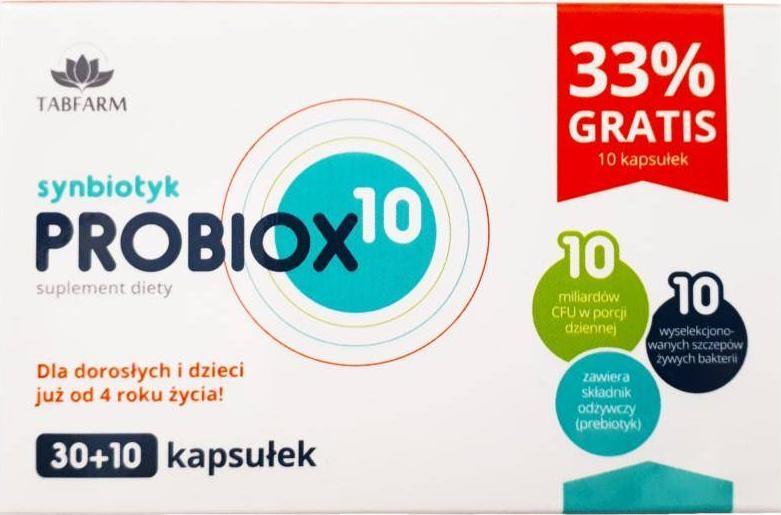 Tabfarm Probiox 10 Synbiotyk 10 miliardów CFU 30 + 10 kapsułek Tabfarm 1