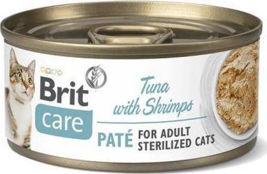Brit CARE KOT puszka TUŃCZYK&KREWETKI dla kotów sterilizowanych 70g 1