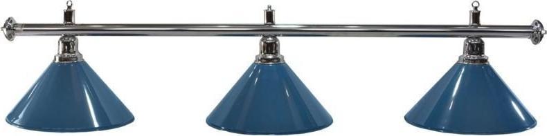 Lampa sufitowa Tournament  Champion Lampa bilardowa Elegance 3 klosze niebieskie 1
