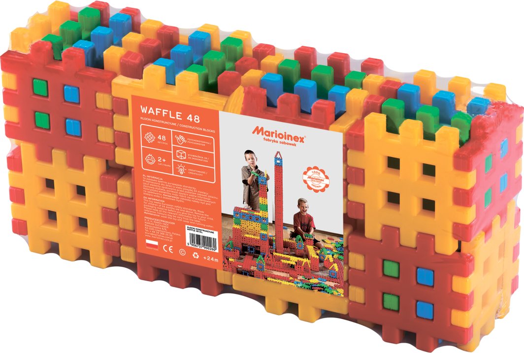 Marioinex Klocki konstrukcyjne kostka 48 elementów (900260) 1