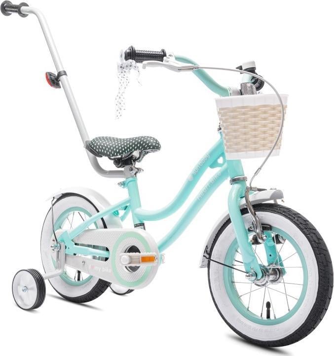 Sun Baby Rowerek dla dziewczynki 12" heart bike miętowy 1