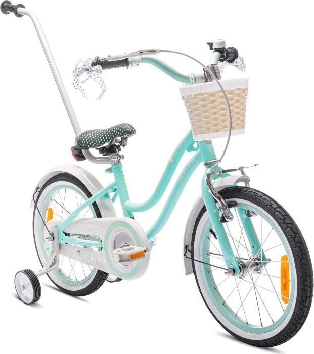 Sun Baby Rowerek dla dziewczynki 16" heart bike miętowy 1
