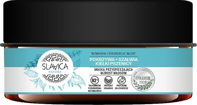 Slavica SLAVICA_Natura maska przyspieszająca wzrost włosów Pokrzywa, Szałwia i Kiełki Pszenicy 200ml 1