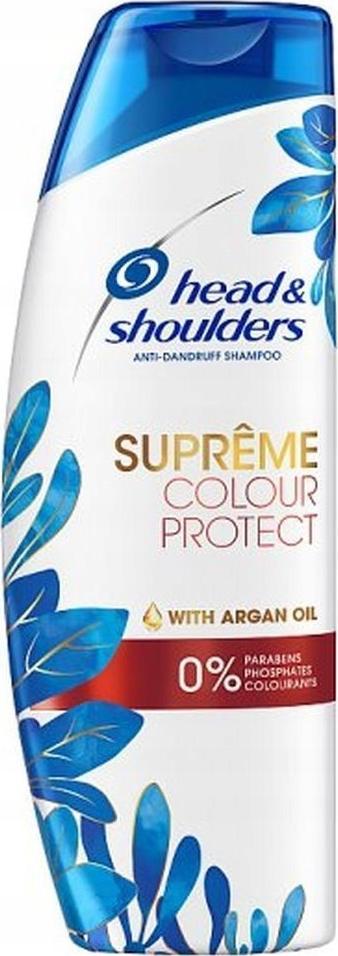 head & shoulders HEAD&amp;SHOULDERS_Supreme Color Protect Anti-Dandruff Shampoo przeciwłupieżowy szampon do włosów z olejkiem arganowym i oliwą z oliwek 400ml 1