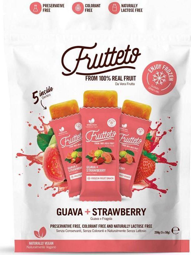 Frutteto Lody sorbetowe do zamrożenia Truskawka - Guawa Frutteto, 5x50g 1