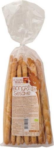 LA BUONA TERRA PALUSZKI CHLEBOWE GRISSINI Z SEZAMEM BIO 150 g - LA BUONA TERRA 1