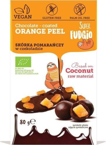 Megusto Skórka pomarańczy w czekoladzie BIO 80 g Super Fudgio 1