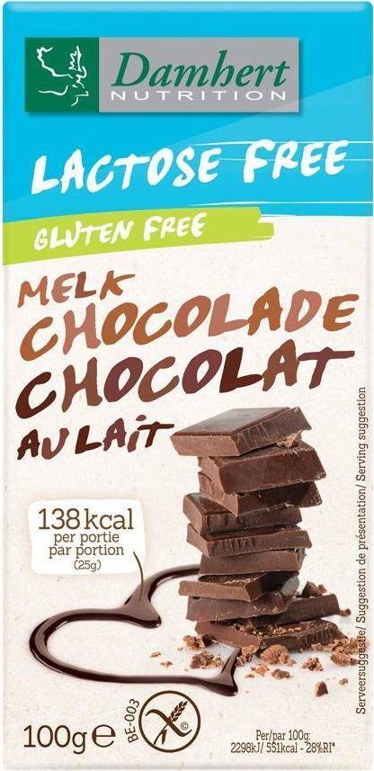 Damhert Czekolada mleczna b/laktozy i b/glutenu Damhert, 100g 1