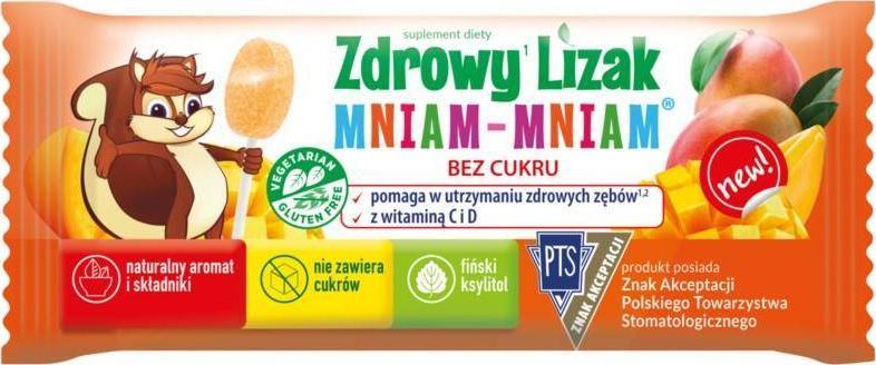 PIĘĆ PRZEMIAN LIZAK O SMAKU MANGO MNIAM-MNIAM BEZGLUTENOWY 6 g - STARPHARMA 1