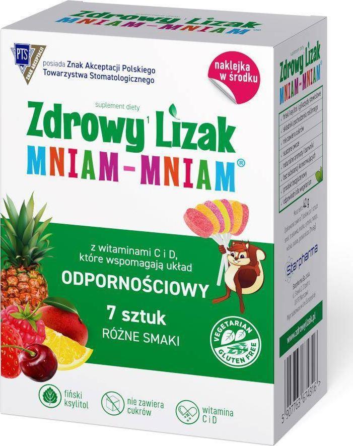 PIĘĆ PRZEMIAN LIZAK MIX SMAKÓW Z WITAMINAMI NA ODPORNOŚĆ BEZGLUTENOWY (7 x 6 g) 42 g - STARPHARMA 1