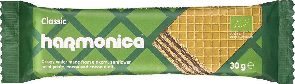 HARMONICA WAFELEK Z KREMEM MLECZNO - KAKAOWYM BIO 30 g - HARMONICA 1