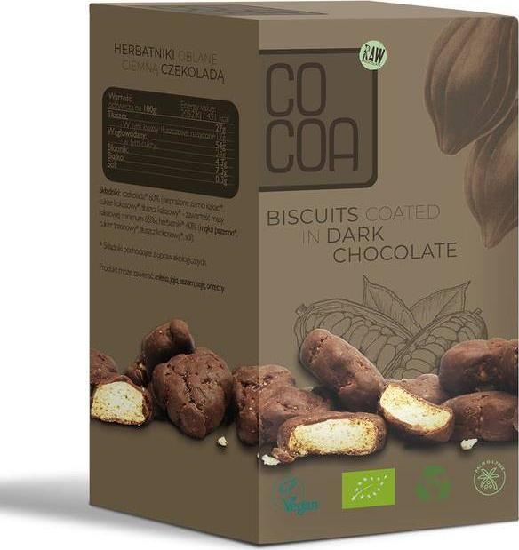 Cocoa HERBATNIKI MINI W CIEMNEJ CZEKOLADZIE BIO 80 g - COCOA 1