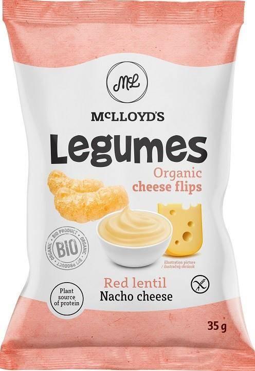 McLloyds Chrupki z czerwoną soczewicą serowe bezglutenowe BIO 35 g Mclloyds 1