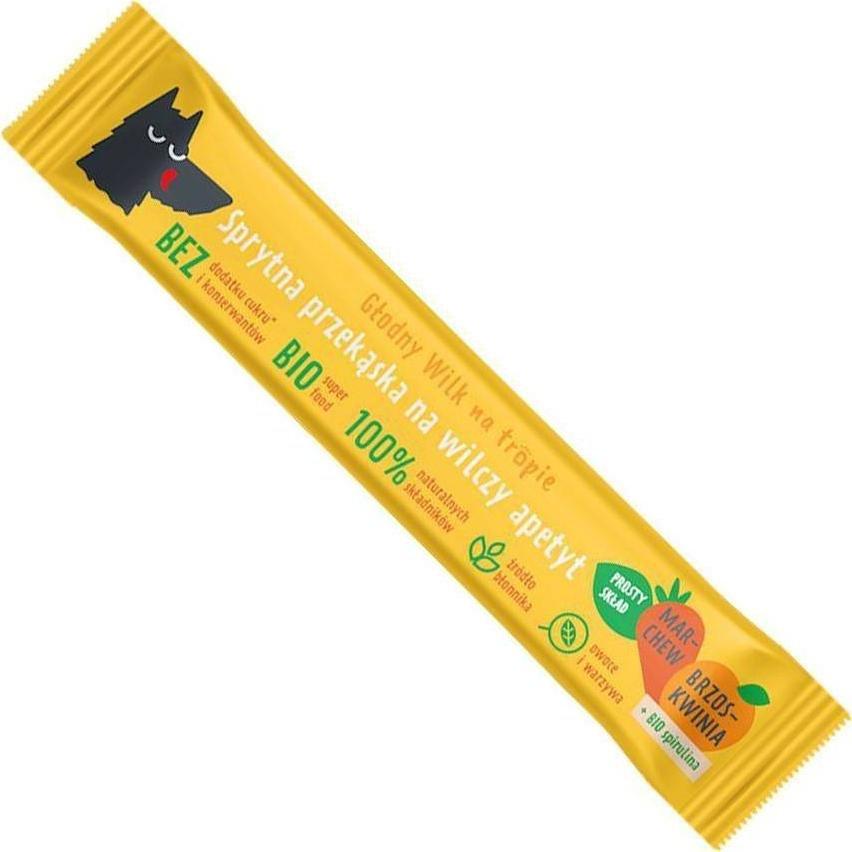 Głodny Wilk Na Tropie Batonik marchew-brzoskwinia ze spiruliną Głodny Wilk, 20g 1