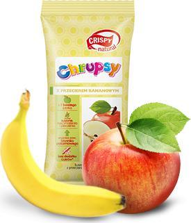 Crispy Natural Kostki jabłka z przecierem bananowym Crispy Natural, 12g 1