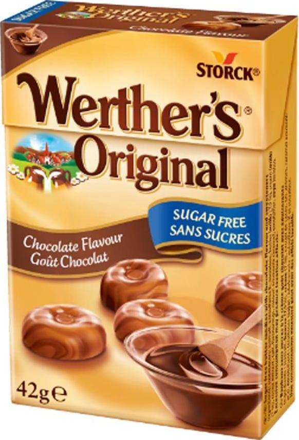 Werthers Orignal Karmelki o smaku czekoladowym bez cukru Werthers Original, 42g 1