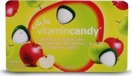 Jake VitaminCandy Cukierki bez cukru jabłka 18g Jake VitaminCandy 1