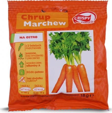 Crispy Natural Marchew z przyprawami plastry 18g CRISPY 1