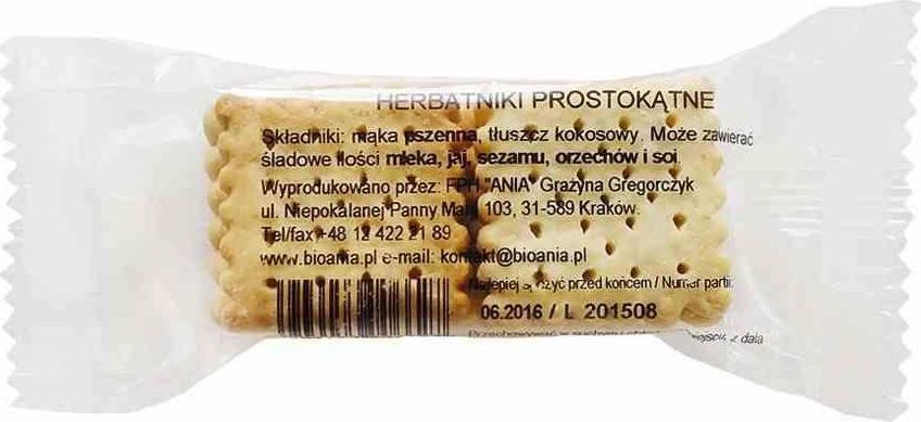Ania Herbatniki prostokątne, 50g 1