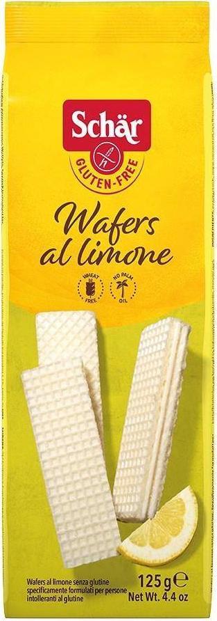Schar Wafers limone - wafle cytrynowe BEZGLUTENOWE 125 g - SCHAR 1