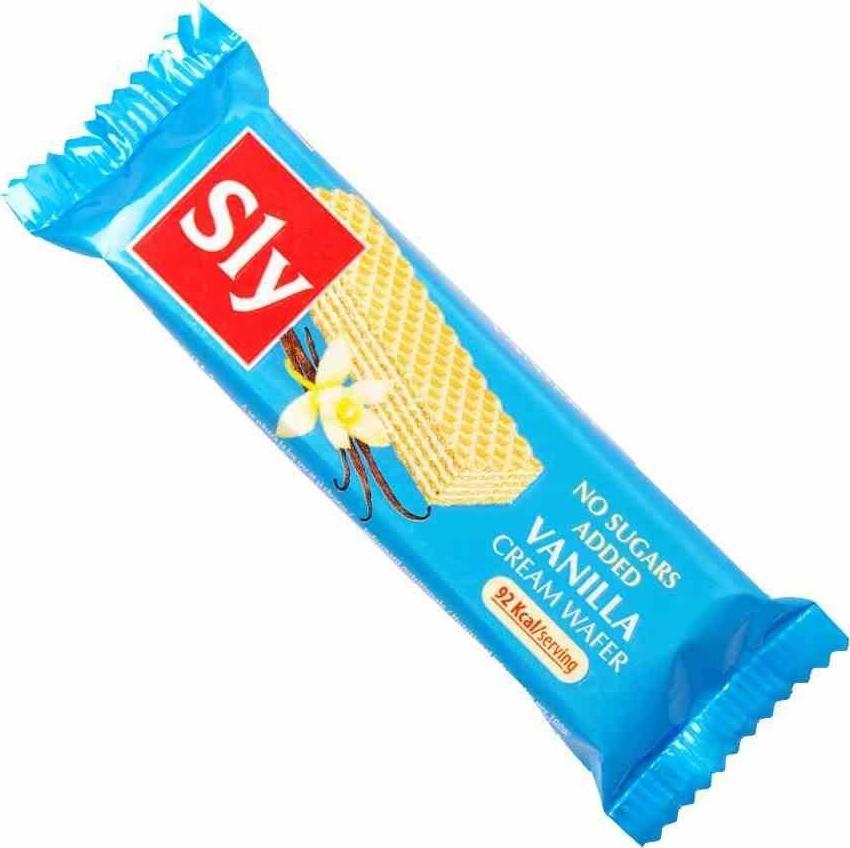 SLY Wafelek z kremem waniliowym bez dodatku cukru Sly Nutritia, 20g 1