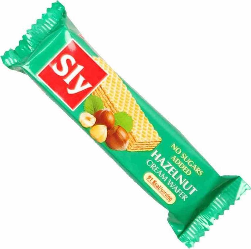 SLY Wafelek z kremem z orzechów laskowych bez dodatku cukru Sly Nutritia, 20g 1