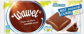Wawel Czekolada mleczna bez dodatku cukru 100g WAWEL 1