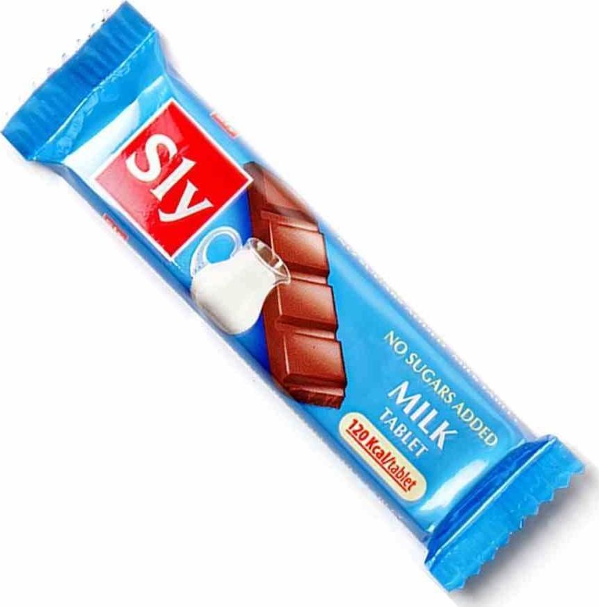 SLY Baton mleczna czekolada, bez dodatku cukru Sly Nutritia, 25g 1