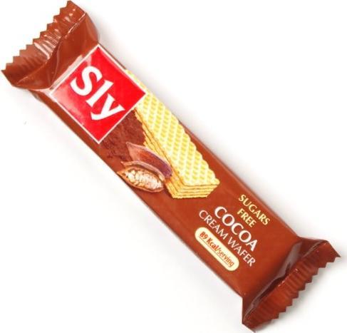 SLY Wafelek z kremem kakaowym bez dodatku cukru Sly Nutritia, 20g 1