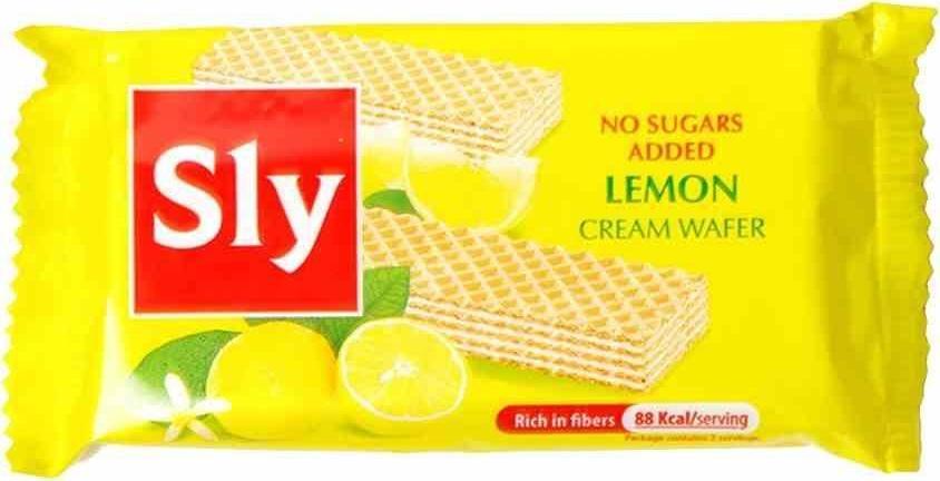 SLY Wafelki z kremem cytrynowym bez dodatku cukru Sly Nutritia, 40g 1