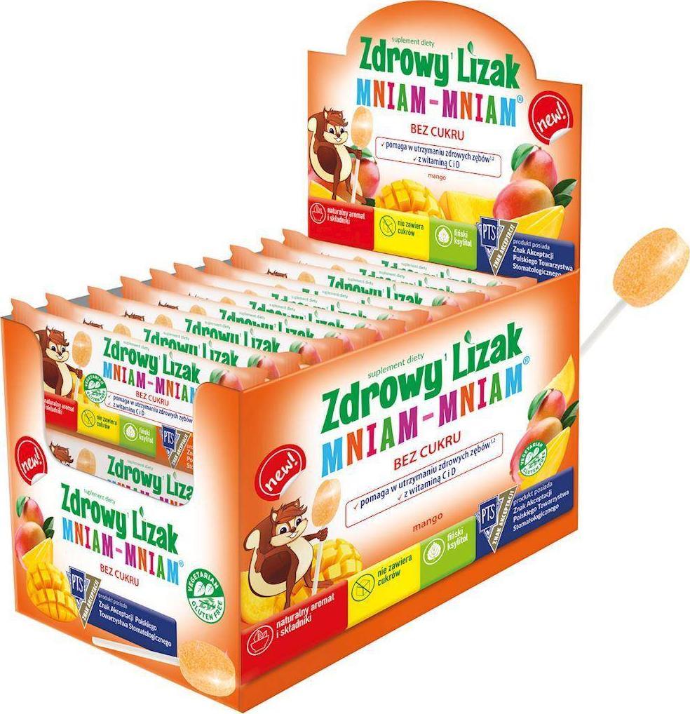 STARPHARMA Zdrowy lizak MANGO Mniam-Mniam bez cukru display 40 szt STARPHARMA 1