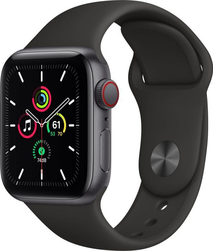 Smartwatch Apple Watch SE GPS + Cellular 40mm Gray Alu Black Sport Czarny  (MYEK2WB/A) 1