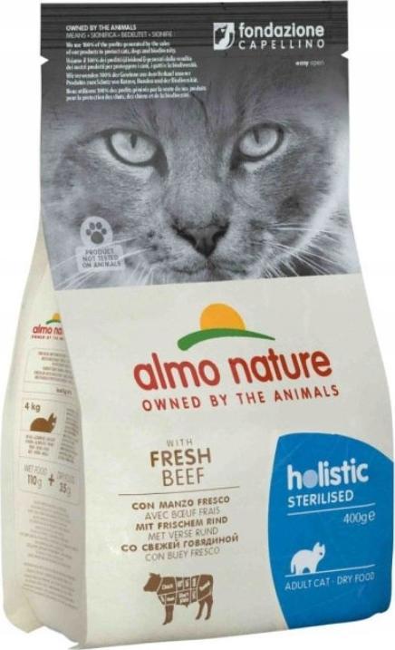 Almo Nature Sterilised z wołowiną dla kota 400g 1